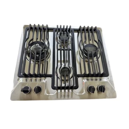 Active chef Plaque de cuisson à gaz encastrable inox premium 4 feux 60cm allumage électrique