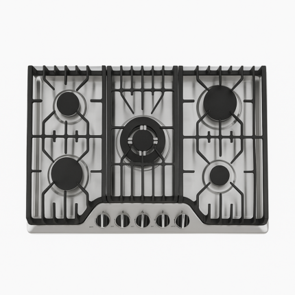 Active chef Plaque de cuisson à gaz encastrable inox premium 5 feux
