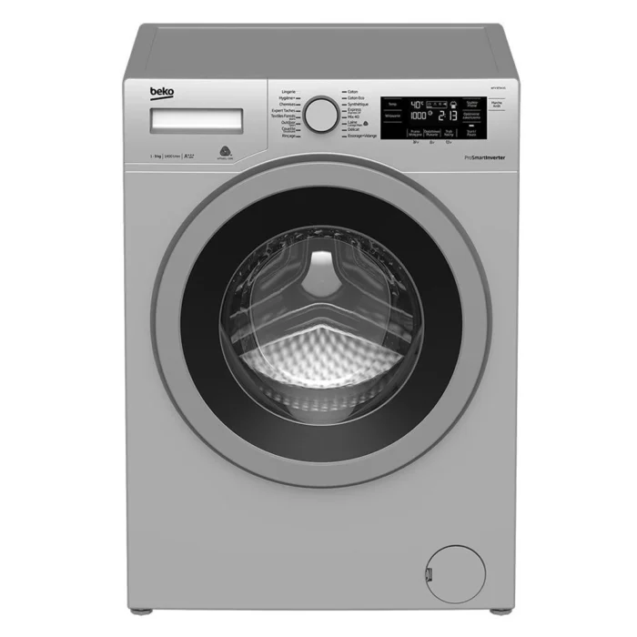 Machine à laver 9KG 1400TRS A+++ SELVER WTV9734XS