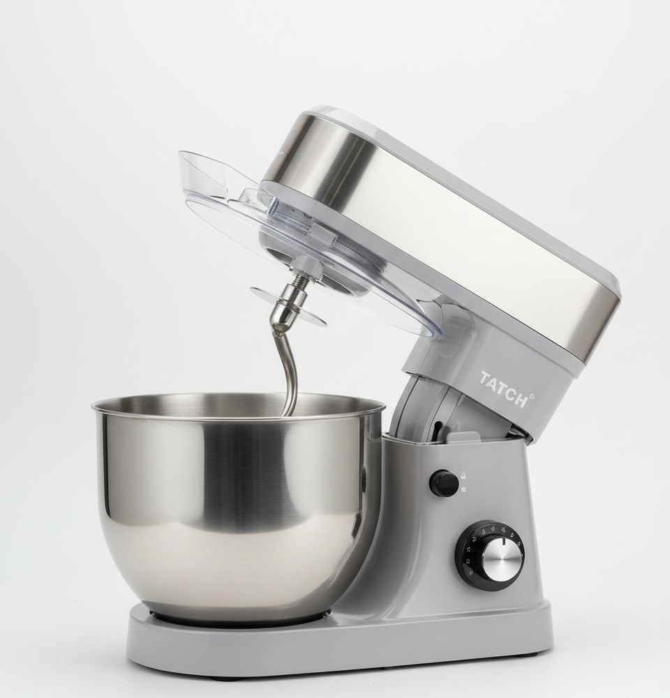 TATCH Robot pétrin pâtissier multifonction 10L, 6 vitesses, 1500w couleur gris TATCH Robot pétrin pâtissier multifonction 10L, 6 vitesses, 1500w couleur gris