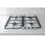 Tatch Plaque de cuisson à gaz 4 feux en verre Blanc GB6021SSS