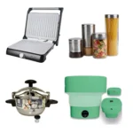 Pack Chaaban : Grill Panini + 4pcs Glass set +Cocotte +Mini Machine à laver 8L