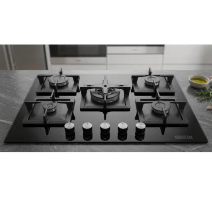 Plaque de cuisson KRÖHLER 70cm 5 Feux Noir