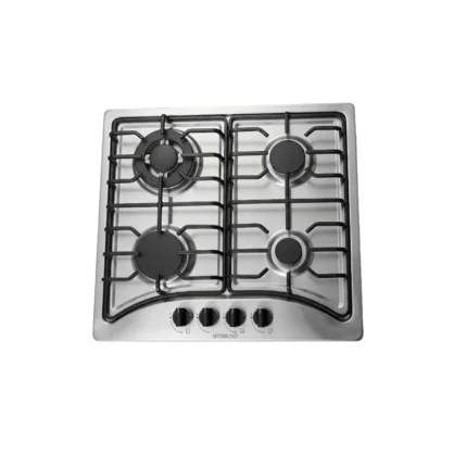Active chef Plaque de cuisson à gaz encastrable inox 4 feux 60cm emaille