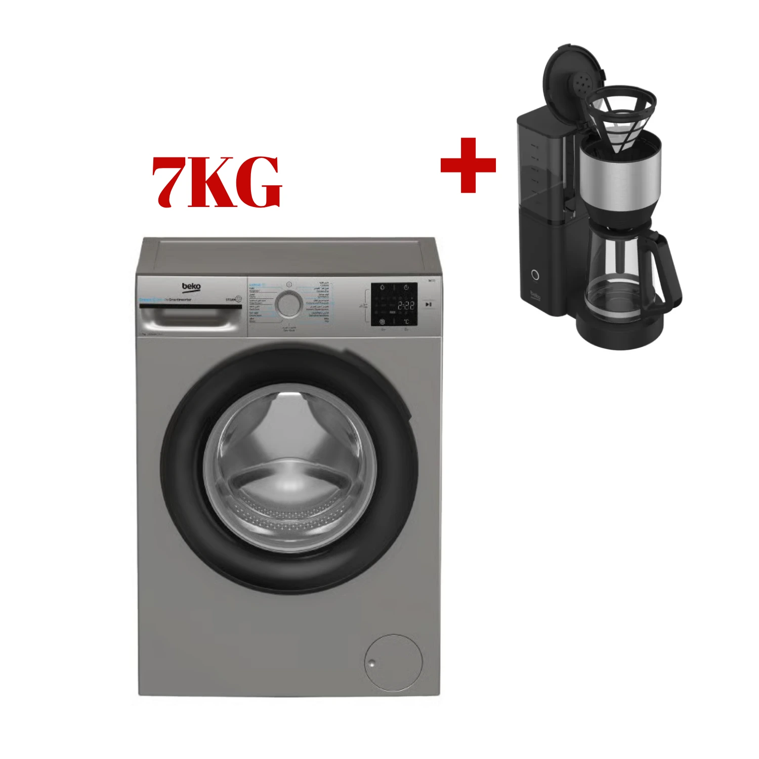 Pack : Machine à laver Beko 7KG + Machine à café BEKO Pack : Machine à laver Beko 7KG + Machine à café BEKO