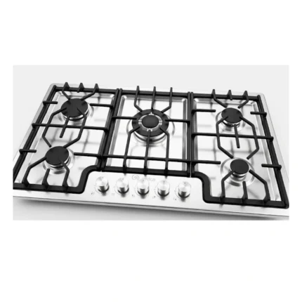 Alaska Plaque de cuisson à gaz encastrable inox 5 feux 86cm