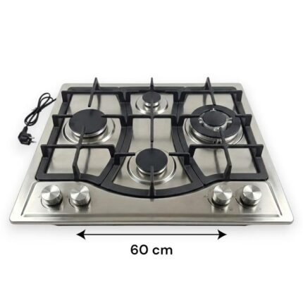 Elite Plaque de cuisson à gaz encastrable 4 FEUX 60cm- INOX EN FONT