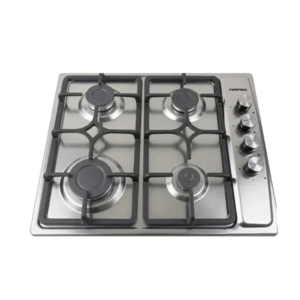 Newtec Plaque de cuisson à gaz encastrable inox 4 feux 60cm + système de sécurité